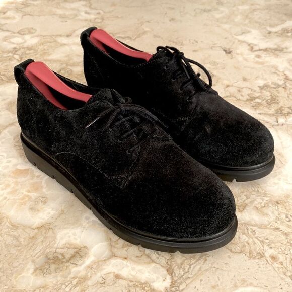 Colo Copenhagen Black Suede Leather Oxfords - Picture 3 of 14